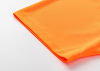 Thumbnail for HI VIS Short Sleeve Workwear Shirt w Reflective Tape Cool Dry Safety Polo 2 Tone, Fluoro Orange / Navy, XS