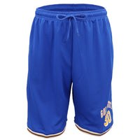 Thumbnail for Men's Basketball Sports Shorts Gym Jogging Swim Board Boxing Sweat Casual Pants, Blue - Golden State 30, 2XL