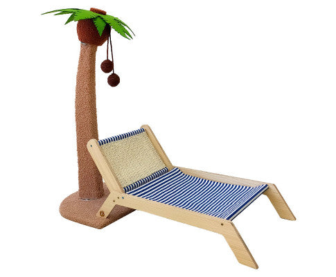 Wooden Coconut Tree Cat Lounge Chair-0