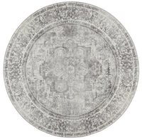 Thumbnail for vintage-crown-chilaz-grey-distressed-vintage-round-rug 180x180
