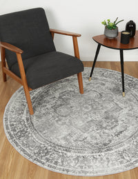 Thumbnail for vintage-crown-chilaz-grey-distressed-vintage-round-rug 180x180