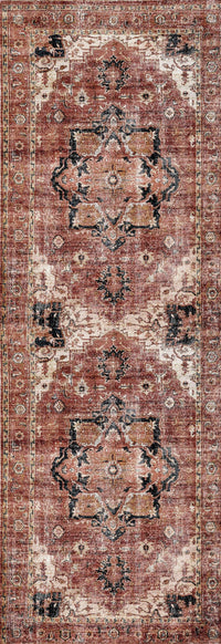 Thumbnail for vintage-crown-cezanne-terracotta-distressed-vintage-rug 80X400