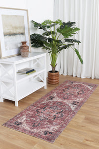 Thumbnail for vintage-crown-cezanne-terracotta-distressed-vintage-rug 80X400