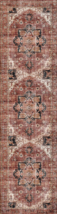 Thumbnail for vintage-crown-cezanne-terracotta-distressed-vintage-rug 80X400