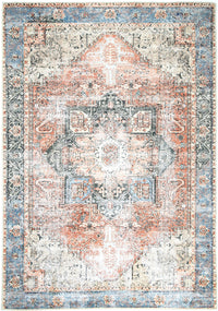 Thumbnail for vintage-crown-cezanne-terracotta-sky-distressed-vintage-rug 80X500