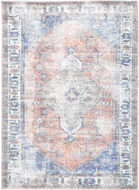 Thumbnail for vintage-crown-pissarro-terracotta-sky-distressed-vintage-rug 80x500