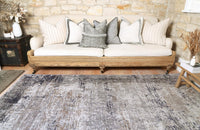Thumbnail for vintage-crown-elizabeth-ash-beige-distressed-vintage-rug 80x300