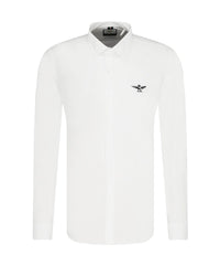 Thumbnail for Aeronautica Militare White Cotton Shirt with Eagle Logo and Button Closure M Men