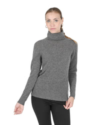 Thumbnail for Cashmere Womens Turtleneck Sweater - 40 EU