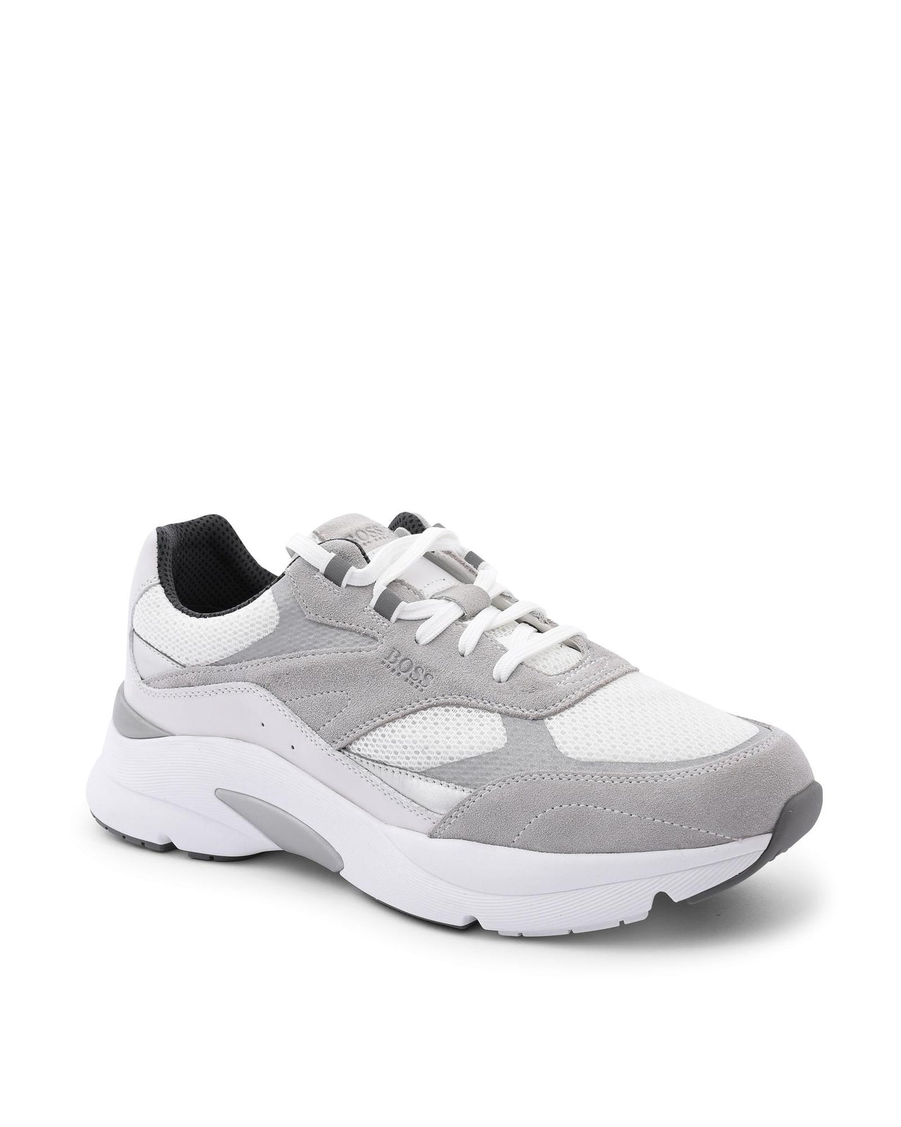 Hugo Boss Men's White Leather Sneakers in White - 42 EU