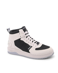 Thumbnail for Hugo Boss Men's Calfskin High Top Sneakers with Rubber Sole in Beige - 42 EU