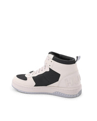 Thumbnail for Hugo Boss Men's Calfskin High Top Sneakers with Rubber Sole in Beige - 42 EU