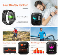 Thumbnail for Smart Watch 44mm Bluetooth call Screen True Multidial Blood Oxygen Game Sports Mode Pro FOR IOS and Android White with 2 straps