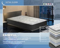 Thumbnail for LUNALAND Easeful Eco Spay Foam Pocket Spring 20CM Single Hybrid Mattress