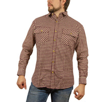 Thumbnail for Mens FLANNELETTE SHIRT Check 100% COTTON Flannel Vintage Long Sleeve - 97 (Full Placket) - L