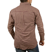 Thumbnail for Mens FLANNELETTE SHIRT Check 100% COTTON Flannel Vintage Long Sleeve - 97 (Full Placket) - L