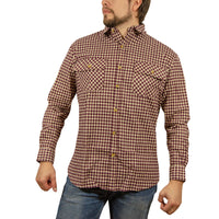 Thumbnail for Mens FLANNELETTE SHIRT Check 100% COTTON Flannel Vintage Long Sleeve - 97 (Full Placket) - M