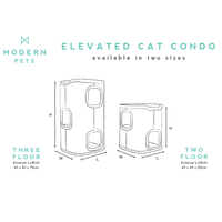 Thumbnail for Tri-Level Square Cat Condo with Sherpa Lining