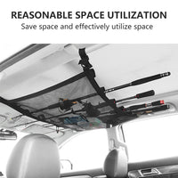 Thumbnail for Car Fishing Rod Strap Vehicle Rod Carrier Storage Net Fishing Pole Holder SUV-2PCS Black Fishing Strap +Storage Bag