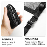 Thumbnail for Car Fishing Rod Strap Vehicle Rod Carrier Storage Net Fishing Pole Holder SUV-2PCS Black Fishing Strap +Storage Bag