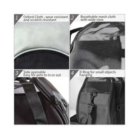 Thumbnail for Ondoing Black Portable Pet Carrier Tote Travel Bag Kennel Soft Dog Crate Cage Outdoor