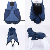 Thumbnail for Pet Dog Raincoat Poncho Jacket Windbreaker Waterproof Clothes with Harness Hole-XS-Black
