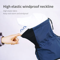 Thumbnail for Pet Dog Raincoat Poncho Jacket Windbreaker Waterproof Clothes with Harness Hole-XXL-Black (Single Layer)