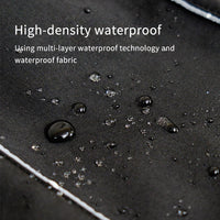 Thumbnail for Pet Dog Raincoat Poncho Jacket Windbreaker Waterproof Clothes with Harness Hole-XXL-Black (Single Layer)