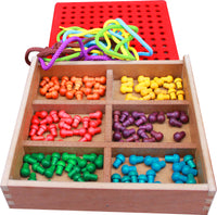 Thumbnail for Froebel Gifts J2- Pegs And Lacing Box