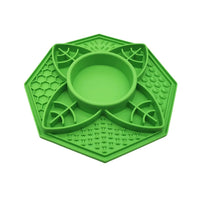 Thumbnail for Flower Mandala Slow Feeder Lick Mat Bowl - Green