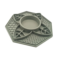 Thumbnail for Flower Mandala Slow Feeder Lick Mat Bowl - Sage