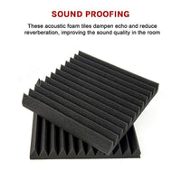 Thumbnail for 40pcs Studio Acoustic Foam Sound Absorbtion Proofing Panels Tiles Wedge 30X30CM