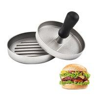 Thumbnail for Large Round Hamburger Patty Maker Grill Press Burger Metal Mold Cooking Tools