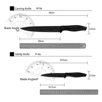 Thumbnail for Kitchen 17 Pc Knife Set w/ Block & Sharpener Chef Bread Steak Knives