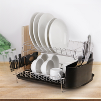 Thumbnail for Dish Drying Rack Drainer Cup Plate Holder Cutlery Tray Kitchen Organiser