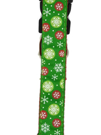 Thumbnail for Christmas Dog Leashes 1.2m Green Snow Flakes