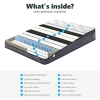 Thumbnail for Eurotop Mattress 5 Zone Pocket Spring Latex Foam 34cm - Double