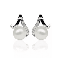 Thumbnail for Freshwater White Pearls Footscray Earrings 8-9 mm AAA-0