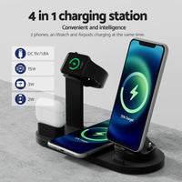 Thumbnail for Devanti 4 in 1 Wireless Charger Multi-function Station for Phone Airpod iWatch 15W