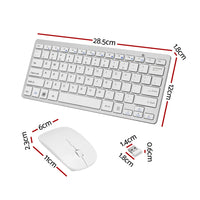 Thumbnail for Wireless Keyboard and Mouse Combo Bluetooth Set for PC Laptop Phone Tablet 78 Keys White