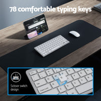 Thumbnail for Wireless Keyboard and Mouse Combo Bluetooth Set for PC Laptop Phone Tablet 78 Keys White