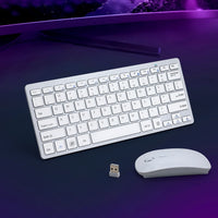 Thumbnail for Wireless Keyboard and Mouse Combo Bluetooth Set for PC Laptop Phone Tablet 78 Keys White