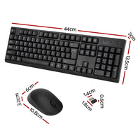 Thumbnail for Wireless Keyboard and Mouse Combo Bluetooth Set for PC Laptop Phone Tablet 104 Keys Black