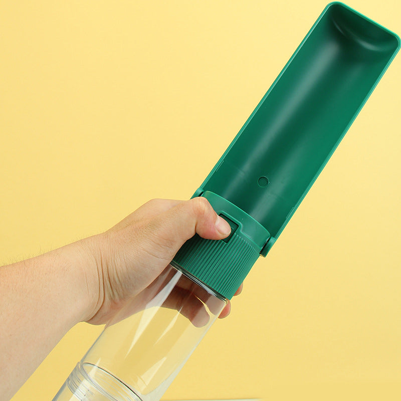 Ribbed Portable Pet Bottle in Emerald-1