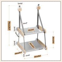 Thumbnail for Cat Window Perch Hammock Bed 2 Layer - Beige-4