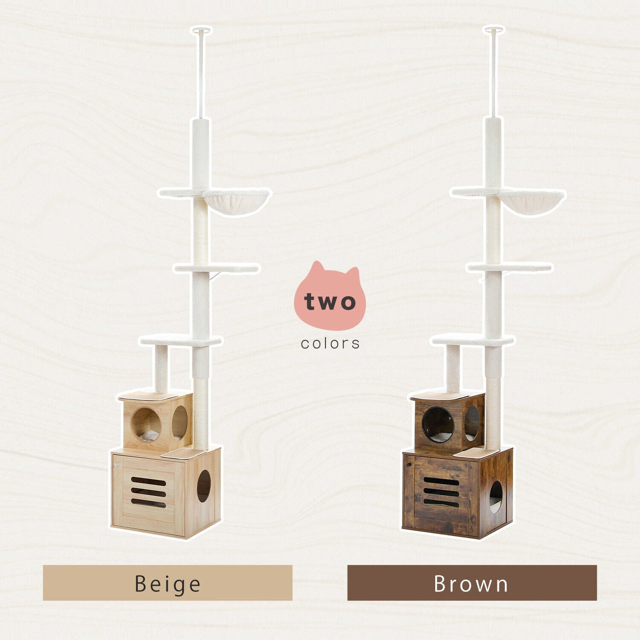 The High Ceiling Crawler - Cat Tree in Beige-1