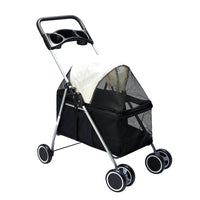 Thumbnail for Pet Stroller Travel 4 Wheels Black-0