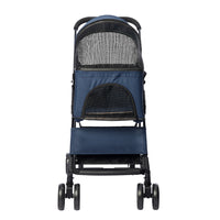 Thumbnail for Large Travel Foldable Pushchair Pet Stroller 3 in 1 -  Blue-1