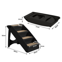 Thumbnail for Foldable & Washable Pet Stairs Ramp - Black-2