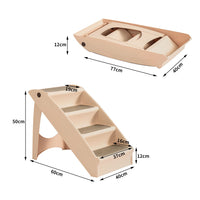 Thumbnail for Foldable & Washable Pet Stairs Ramp - Nude-2